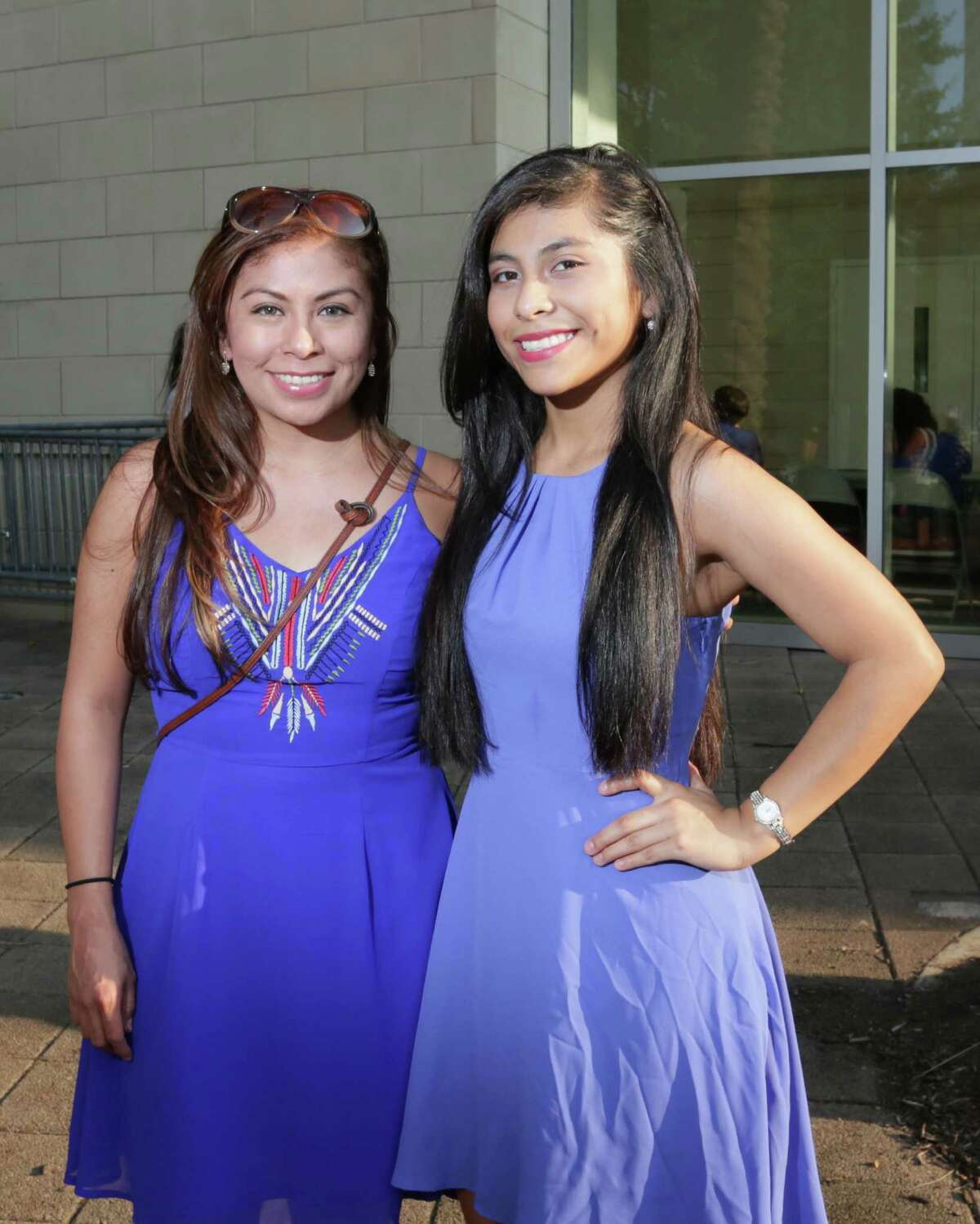 Fans pose for a photo before the Sam Smith concert at the Toyota Center Friday, Aug. 14, 2015, in Houston.