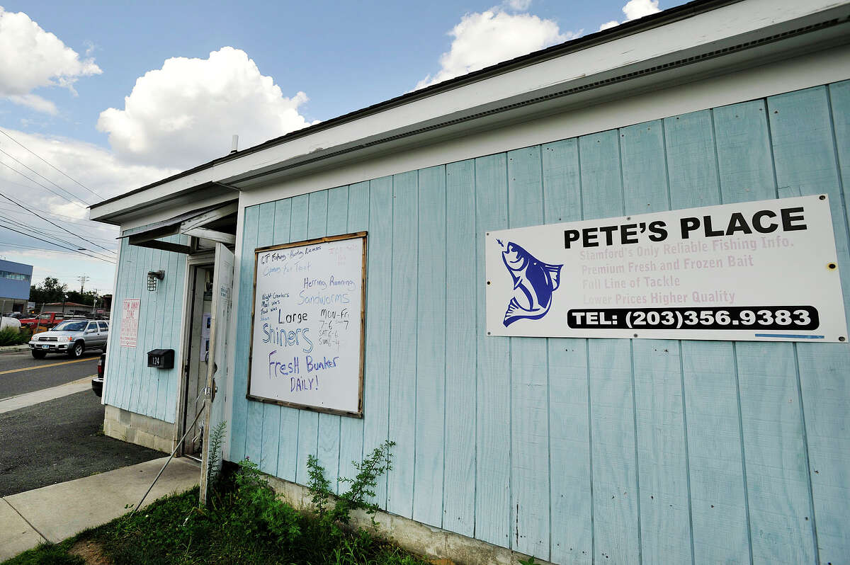Pete's Place, a tackle and bait shop, is located on the corner of Jefferson Street and Cherry Street.