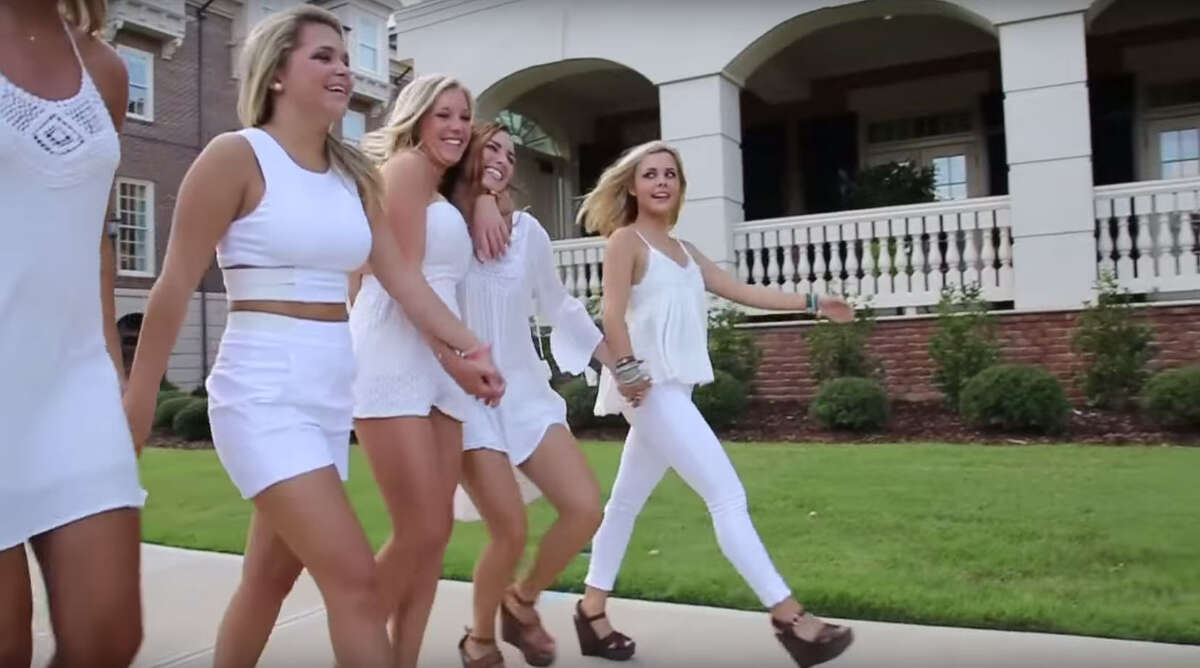 The University of Alabama chapter of the Alpha Phi sorority is facing criticism after their 2015 "rush week" video was released apparently showing an whitewashed sorority with no minority members, and playing up old stereotypes of sorority sisters.