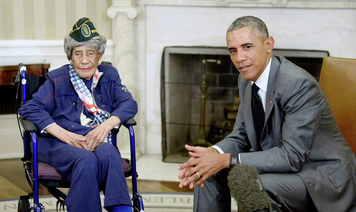 Emma Didlake, who turned 110 on March 13, met with President Barack Obama in the Oval Office on July 17. She said she joined the Women’s Army Auxiliary Corps in 1943 “to do different things, I wanted to do something different.”