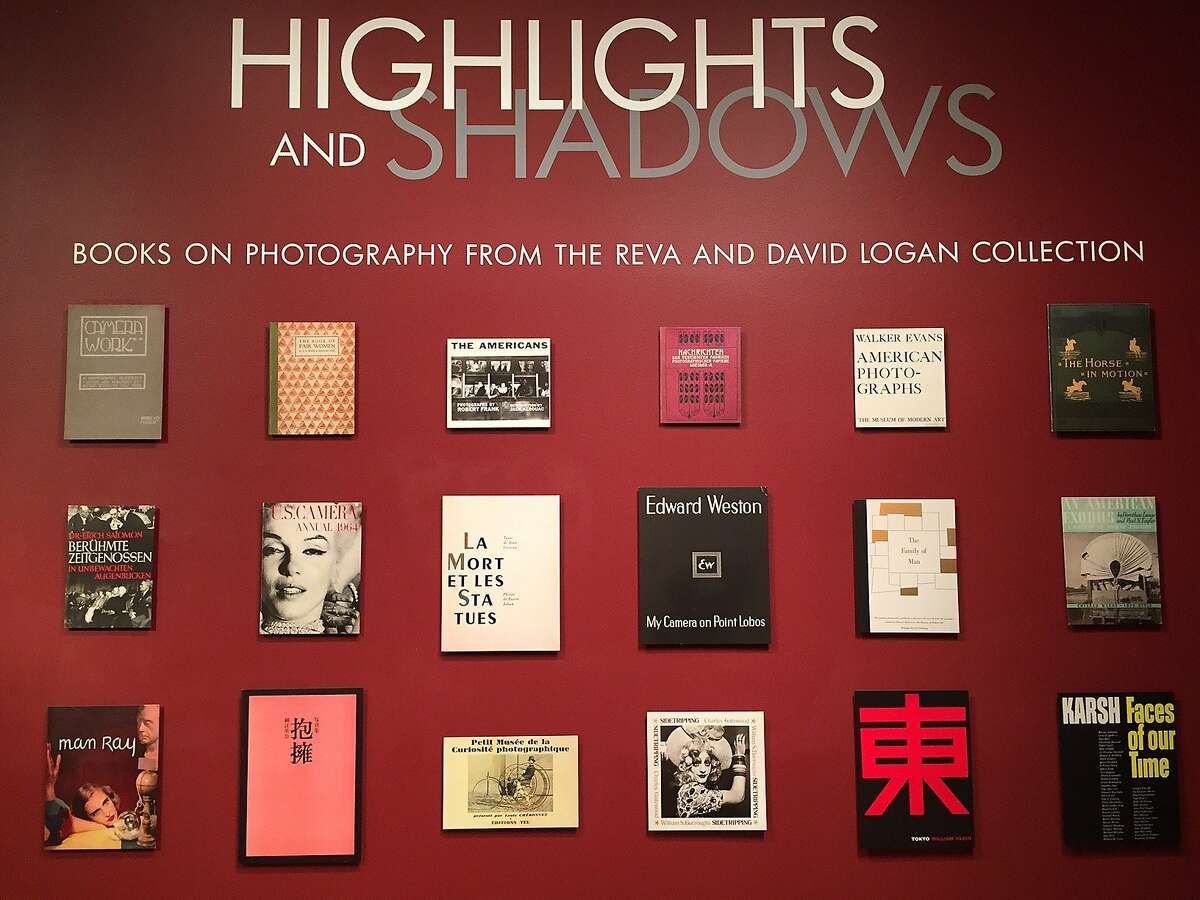 Installation image for the exhibition, Highlights and Shadows: Books on Photography From the Reva and David Logan Collection, which is on display in the Bancroft Library Gallery through September 4th.