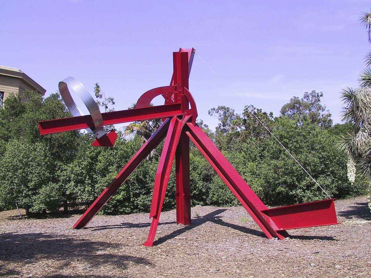 This di Suvero sculpture on the Stanford campus is dedicated to law professor John Merryman who helped build the Stanford scuplture collection.