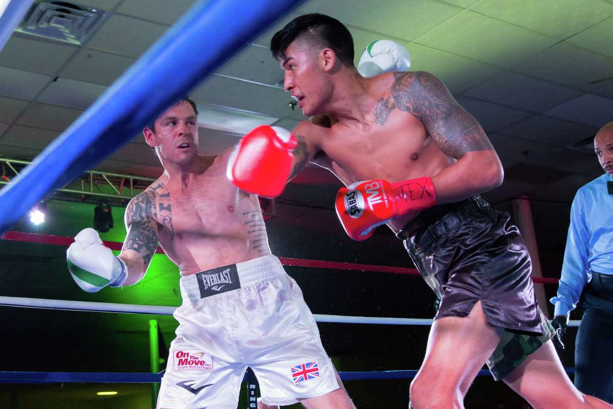 Steven Hall (left) knocked out Armando Cardenas in the fifth round of an Aug. 8 bout that featured multiple knockdowns.