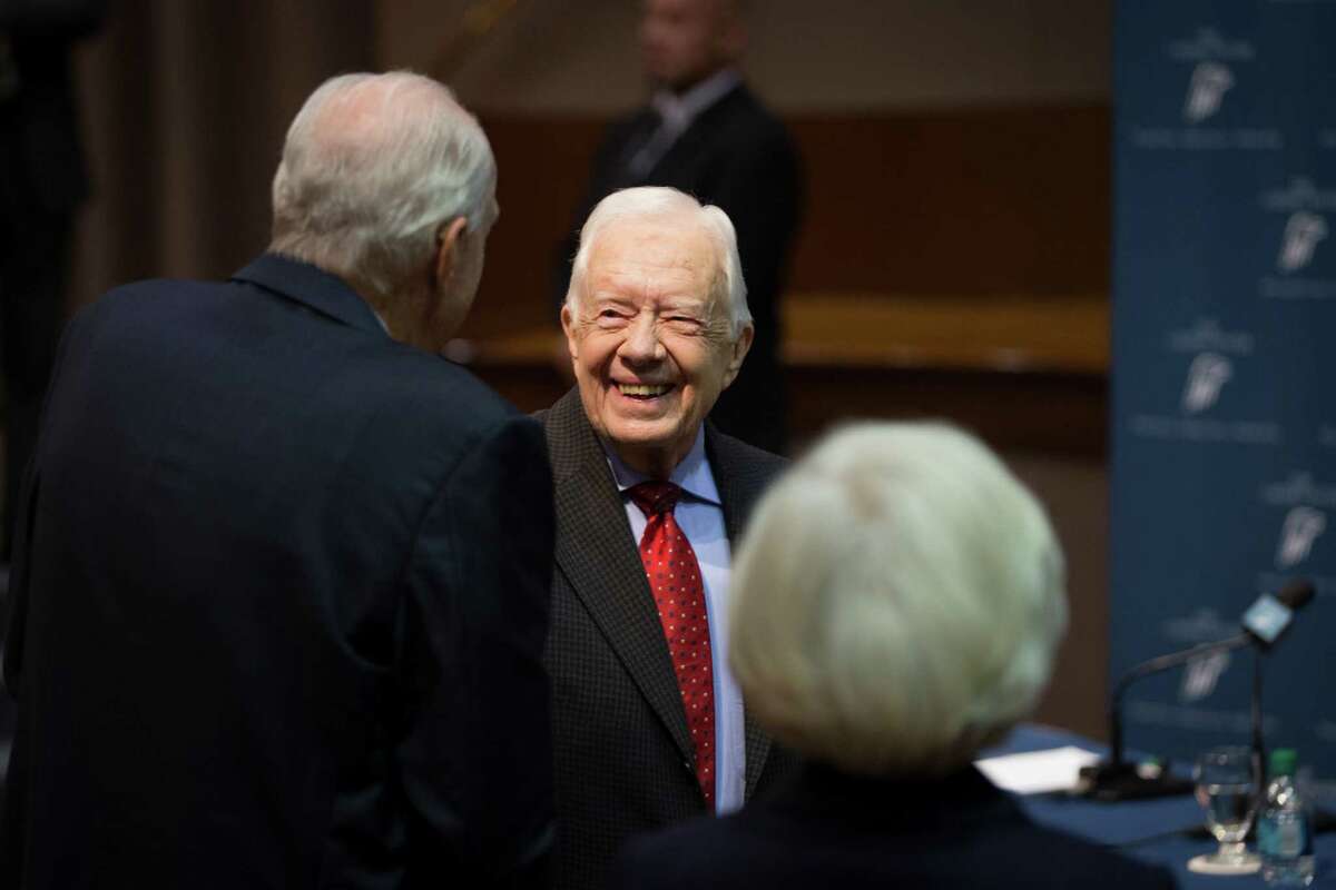 Former President Jimmy Carter arrives to speak to reporters about his health after he announced last week that he had cancer, at The Carter Center in Atlanta, Aug. 20, 2015. Carter said Thursday that doctors have found cancer on his brain and that he would begin radiation treatment later in the day. (Kevin D. Liles/The New York Times)