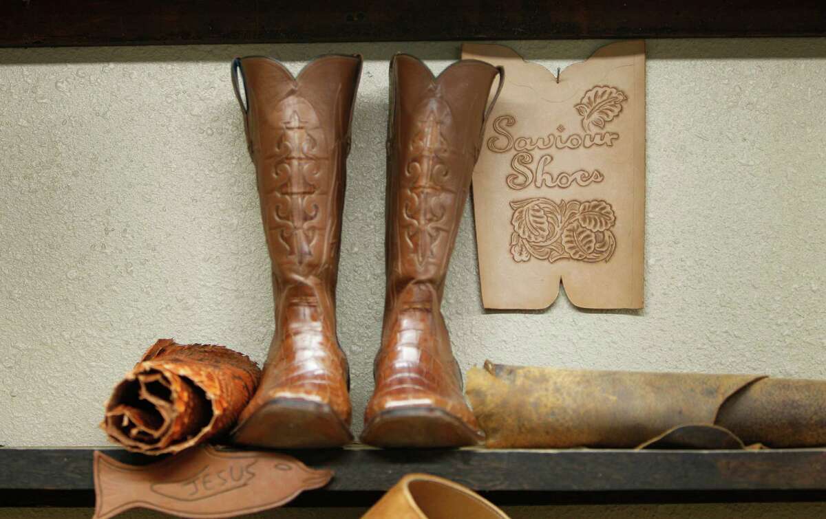 Jason Gawlik makes custom cowboy boots the old-fashion way Tuesday, Aug. 18, 2015, in Houston. ( Steve Gonzales / Houston Chronicle )