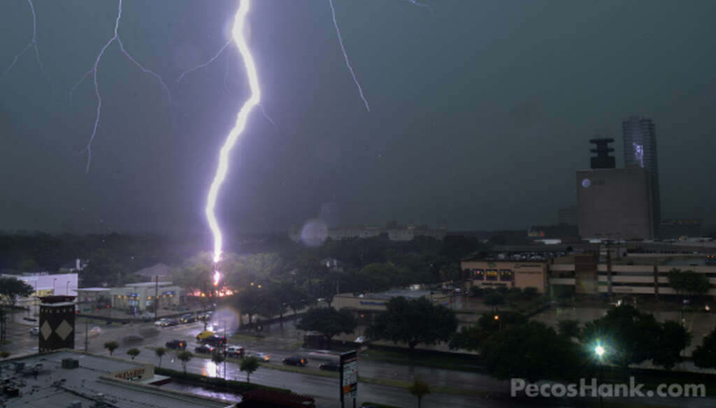 The Bayou Citys Own Storm Chaser Hank Schyma Was Able To Capture A Lightning Strike During The Bayou Citys Own Storm Chaser Hank Schyma Was Able To Capture A Lightning Strike During