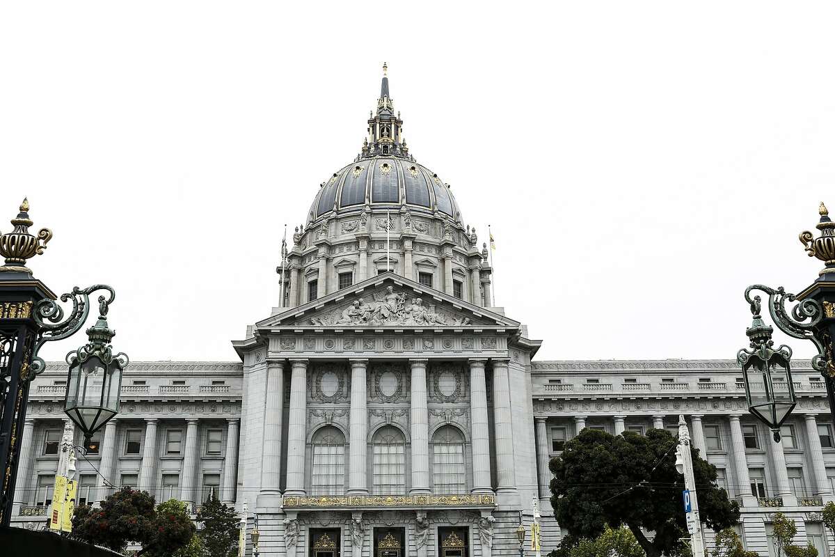 San Francisco City Hall is seen on Thursday, Aug. 20, 2015.