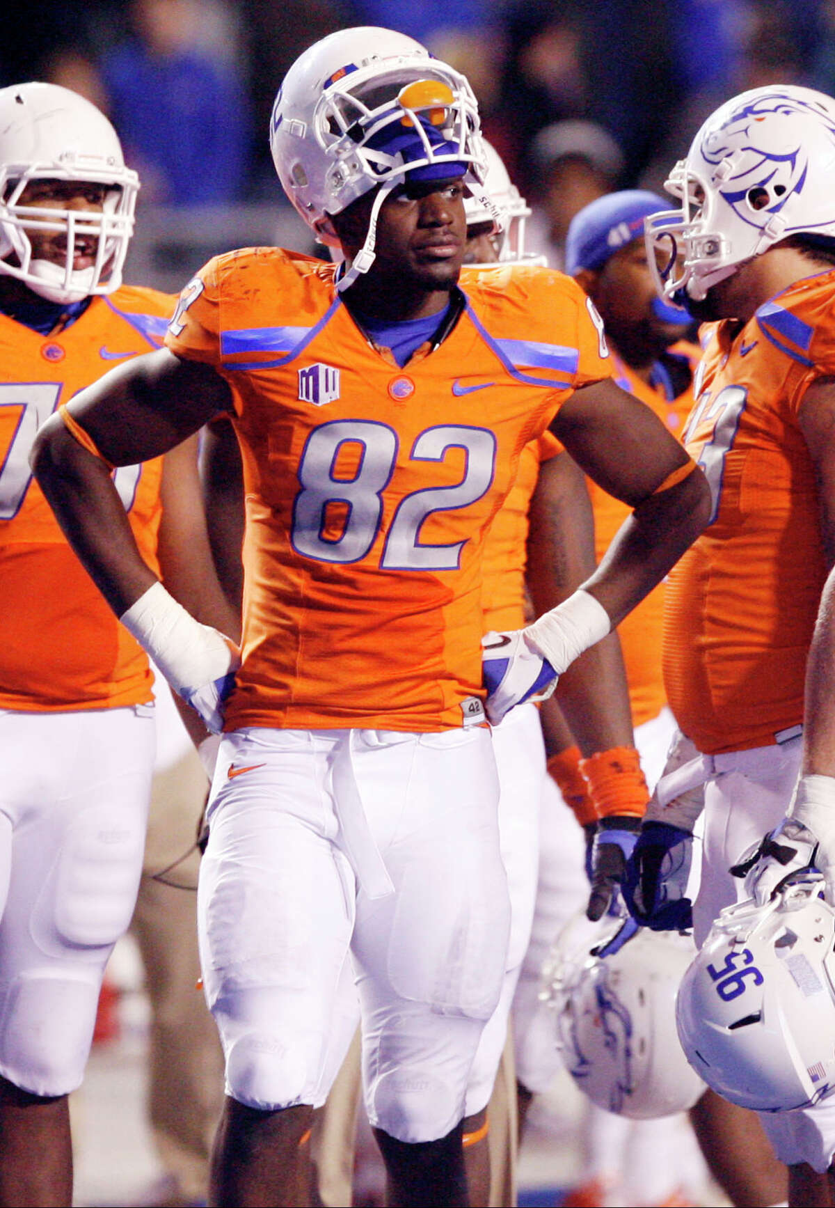 ﻿Then-Boise State ﻿football player Sam﻿ Ukwuachu ﻿watches from the sidelines﻿ in 2012.