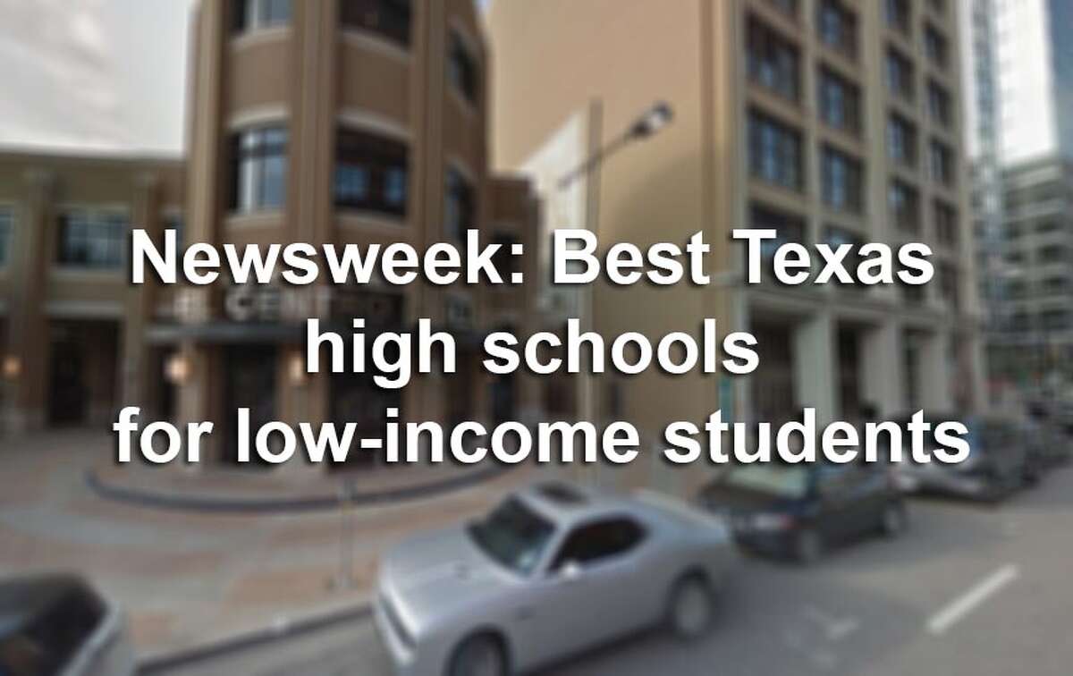 Scroll through the slideshow to see which Texas high schools Newsweek deemed the best for low-income students.