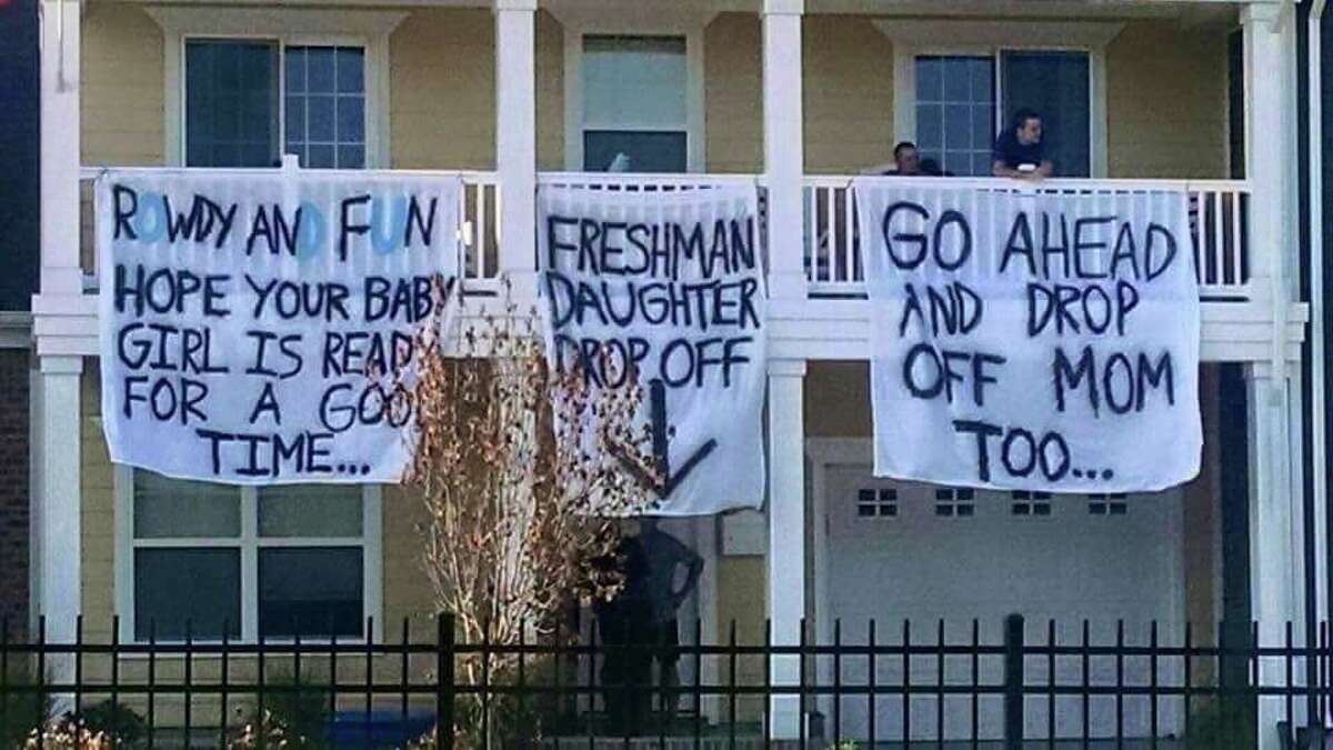 A fraternity at Old Dominion University in Norfolk, Va. reportedly displayed these controversial signs.
