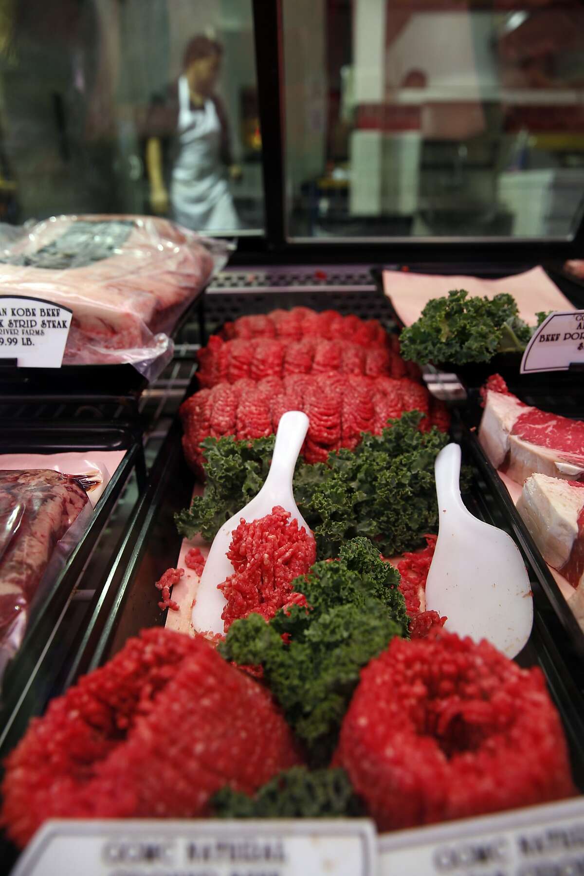 Ground beef in the display case at Golden Gate Meat, Co. in the Ferry Building in San Francisco, Calif., on Monday, Aug. 24, 2015.