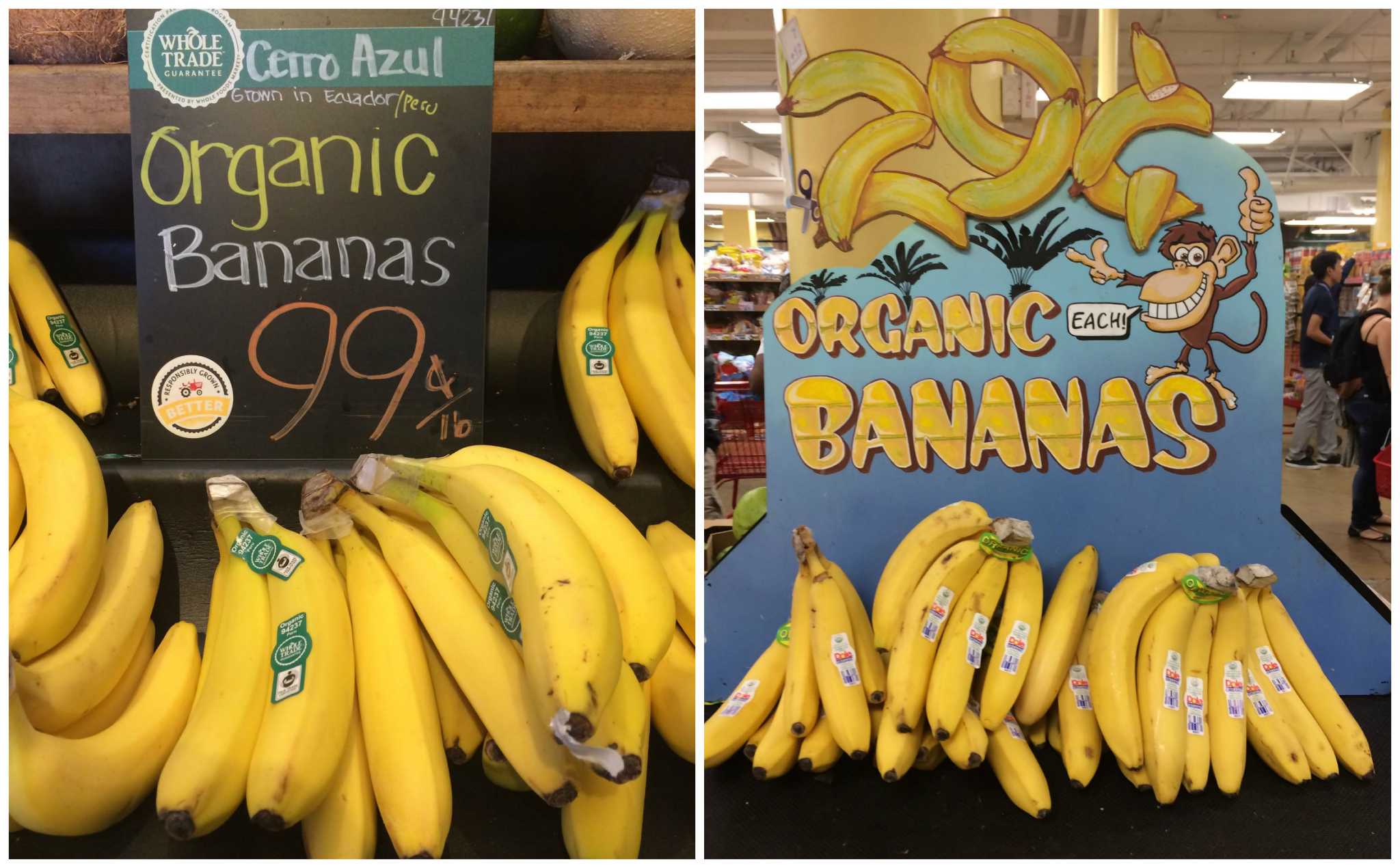 Organic Banana at Whole Foods Market