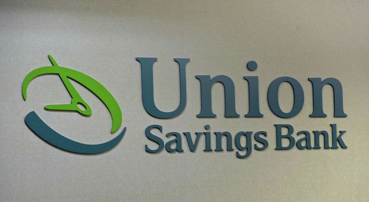 Union Savings Bank's logo on thier conference room wall on Thursday, August 13, 2015, in Danbury, Conn.