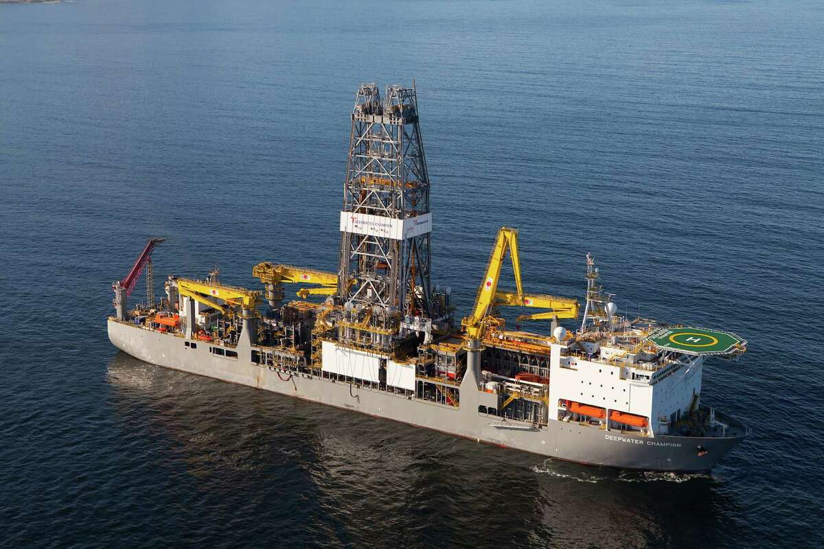 Transocean, which has a global fleet of offshore vessels including the drillship Deepwater Champion, says slumping oil prices led it to book asset impairments of $2.13 billion. (Transocean)