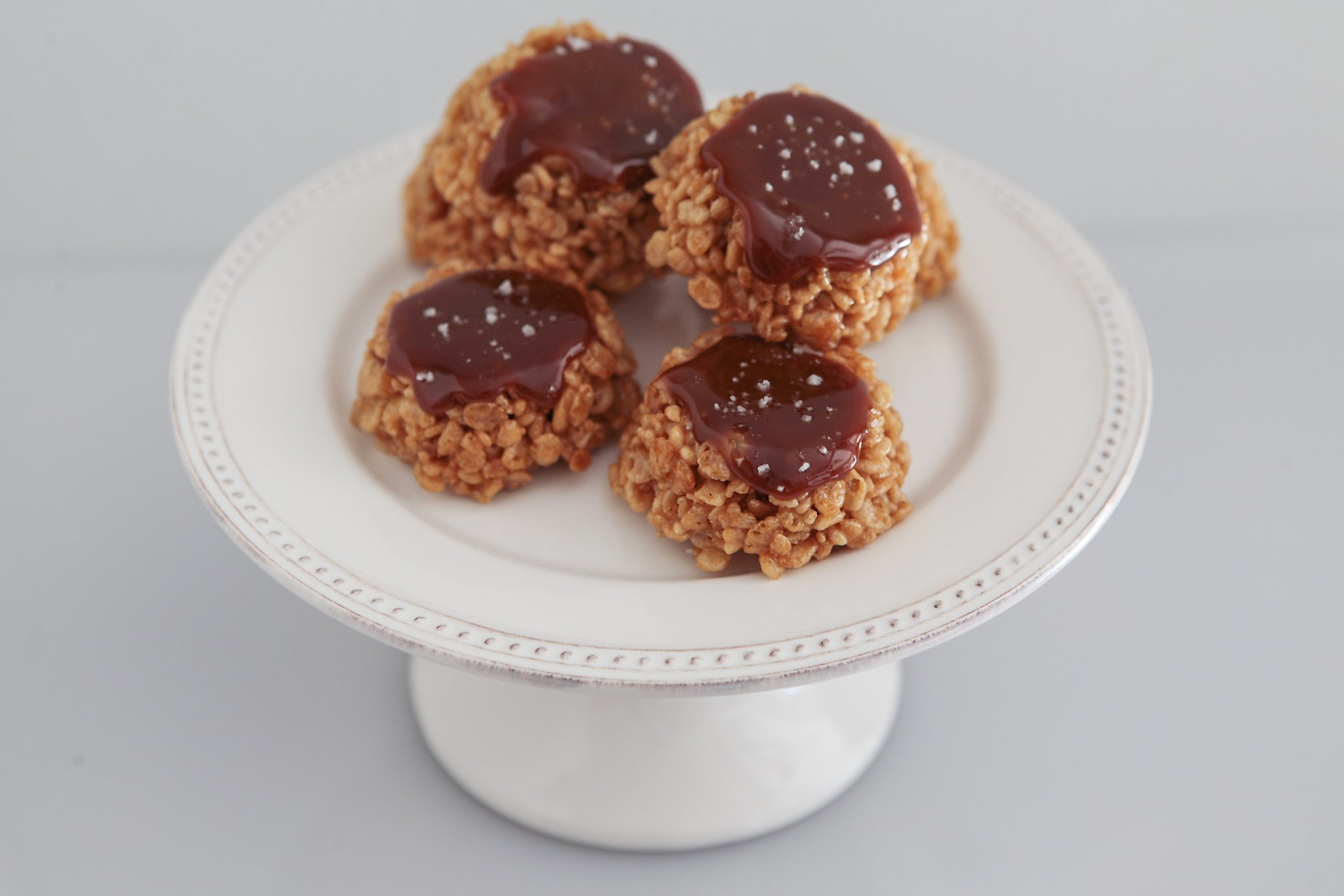 Recipe Red Spatula’s Salty Dark Caramel Rice Cereal Treats