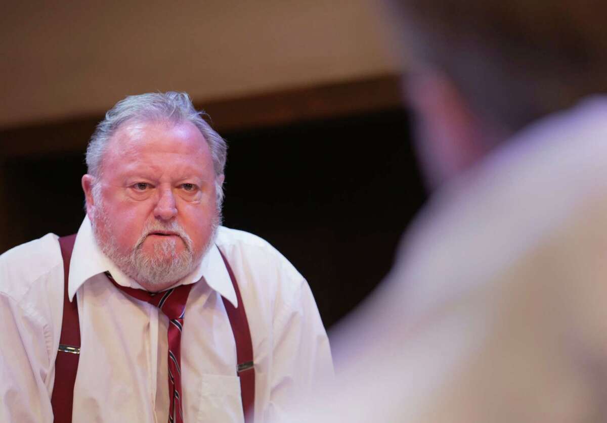 Ruddy Cravens performs as Juror 3 during a scene from "12 Angry Men," performed at A. D. Players, Wednesday, Aug. 26, 2015, in Houston. ( Jon Shapley / Houston Chronicle )