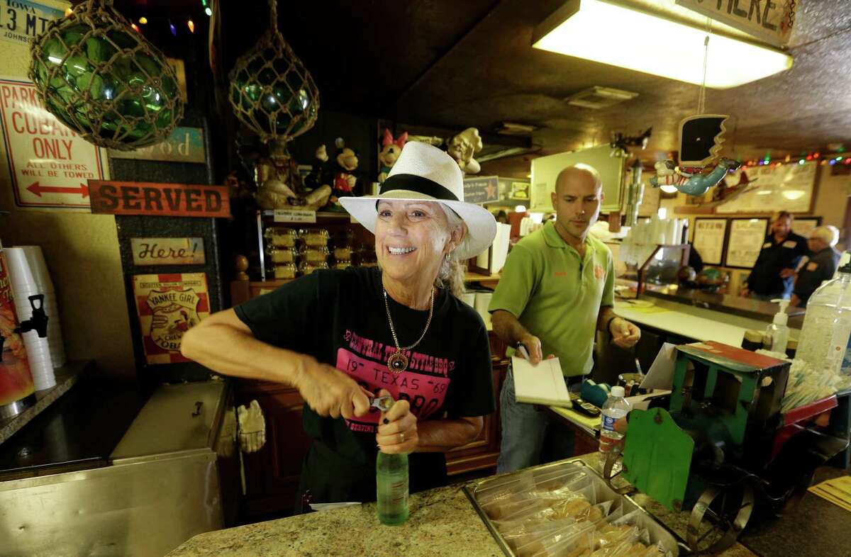 Ruth Leclere, left, and her son, Devon Nixon, right, owners of Central Texas BBQ, 4110 West Broadway Street, are shown Tuesday, Aug. 25, 2015, in Pearland. ( Melissa Phillip / Houston Chronicle )