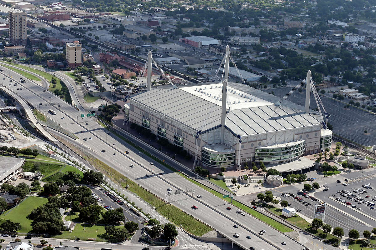 An aerial view of the Alamodome on July 16, 2015.
