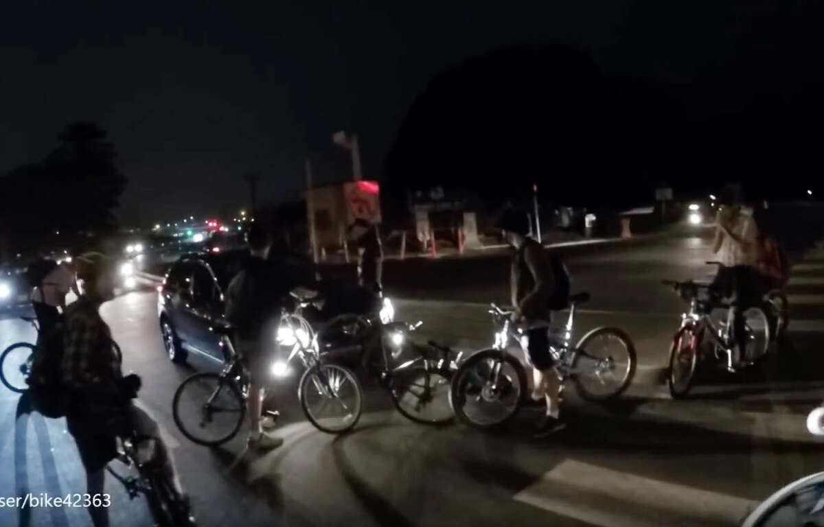 A YouTube video showing an altercation between Critical Mass cyclists and a driver in San Francisco’s Marina District on Friday August 28, 2015.