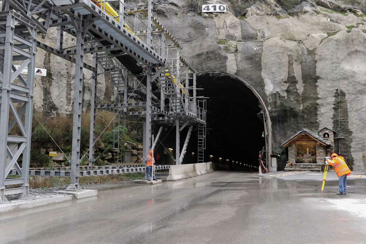 Peer into the world's longest tunnel that cuts under the Swiss Alps