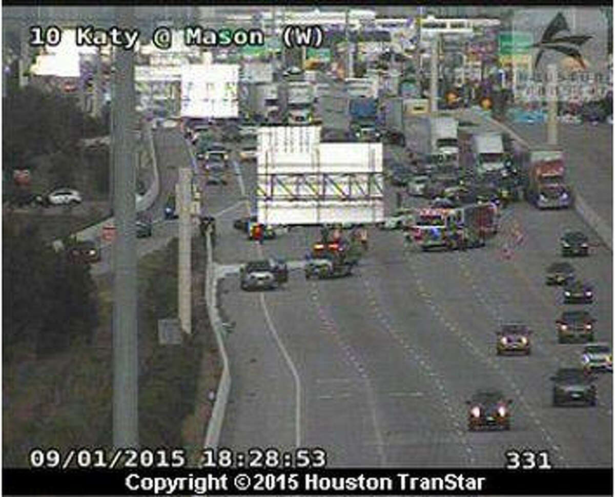 Fiery Wreck Shuts Down Traffic On Westbound I 10