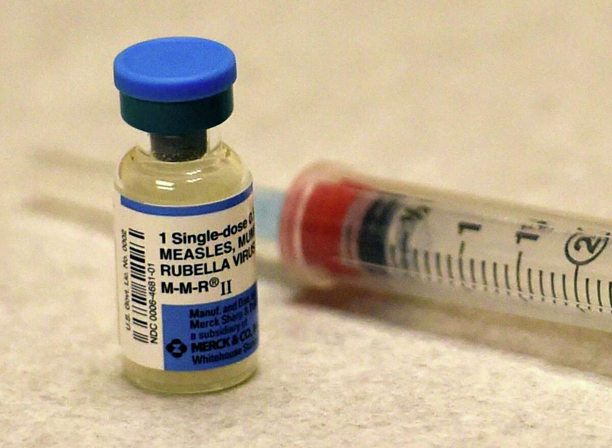 The measles vaccine Friday morning, Feb. 6, 2015, at Whitney M. Young Health Center in Albany, N.Y. (Skip Dickstein/Times Union)