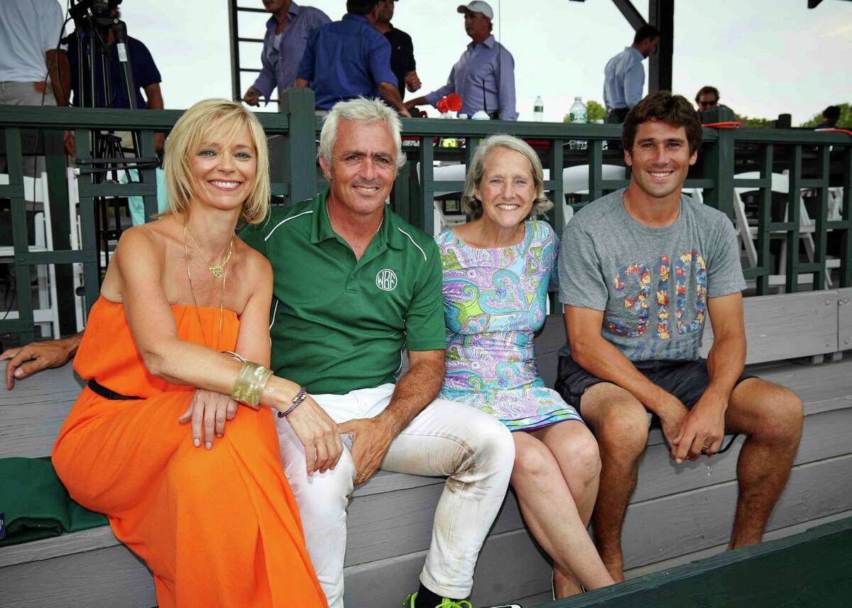 Avril Graham, Mariano Aguerre, Susan Oliver Whitney and Hilario Ulloa at the Greenwich Polo East Coast Open on August 30, 2015.