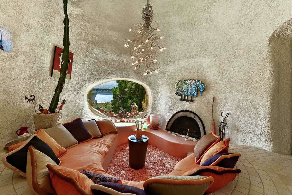 The Flintstone House in Hillsborough, Calif., was designed by architect William Nicholson and built in 1976.