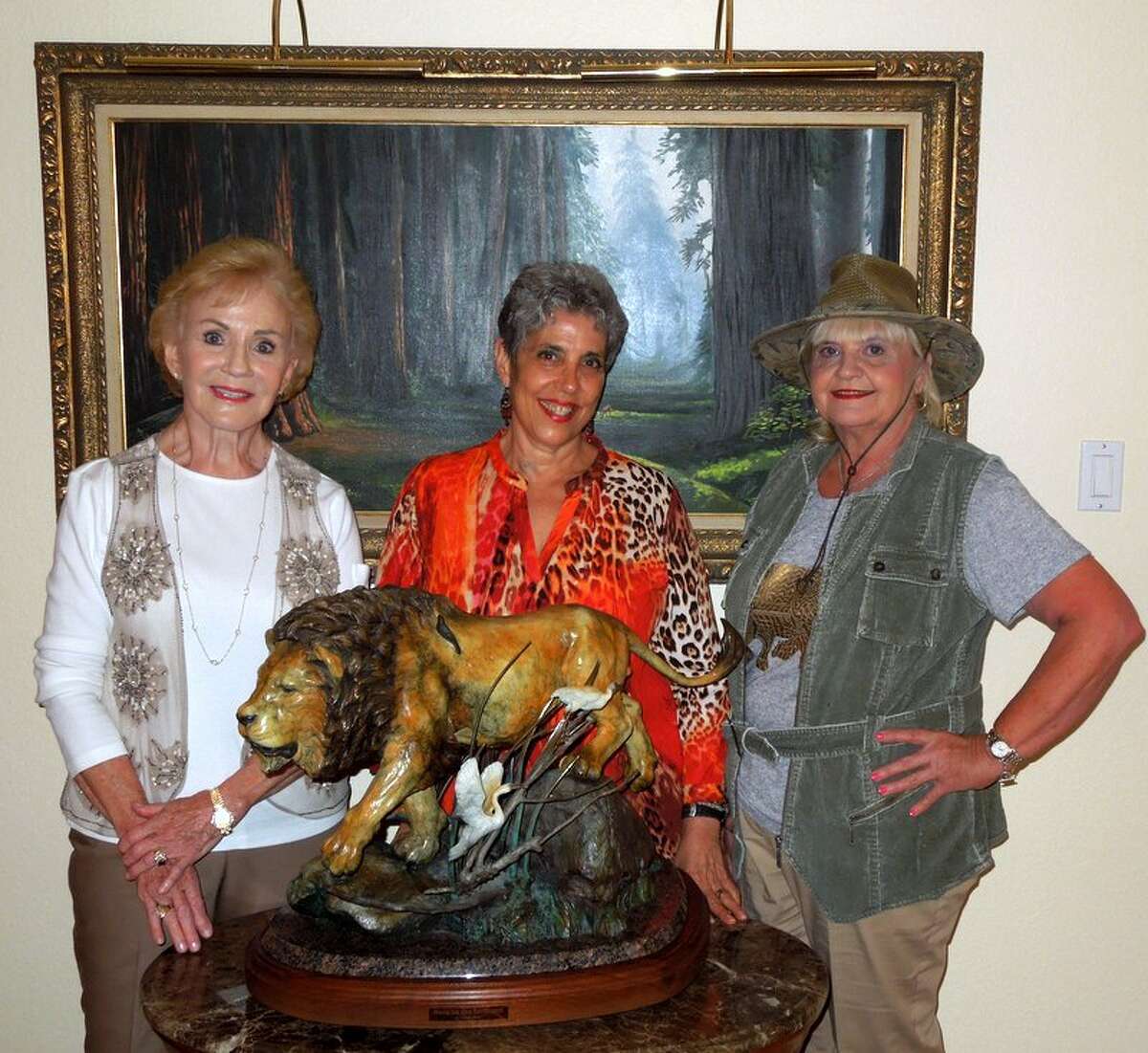 The Fort Bend Friends and Neighbors Social Club will host its Safari -- Out of Africa luncheon at 10:30 a.m. Sept. 16 at Sweetwater Country Club. Tickets are $30 for members and $35 for guests. Guests will learn more about club activities. Guest speaker is Betty Wasicek, a veteran traveler and nature photographer. She has traveled to Africa many times and will share her photographs of the people and wildlife of Africa. Email vpluncheons@fbfn.org or go to www.fbfn.org for details. From left are Wasicek, Jan Poscovsky, FBFN president, and Monica Lehrer, FBFN VP Luncheons.