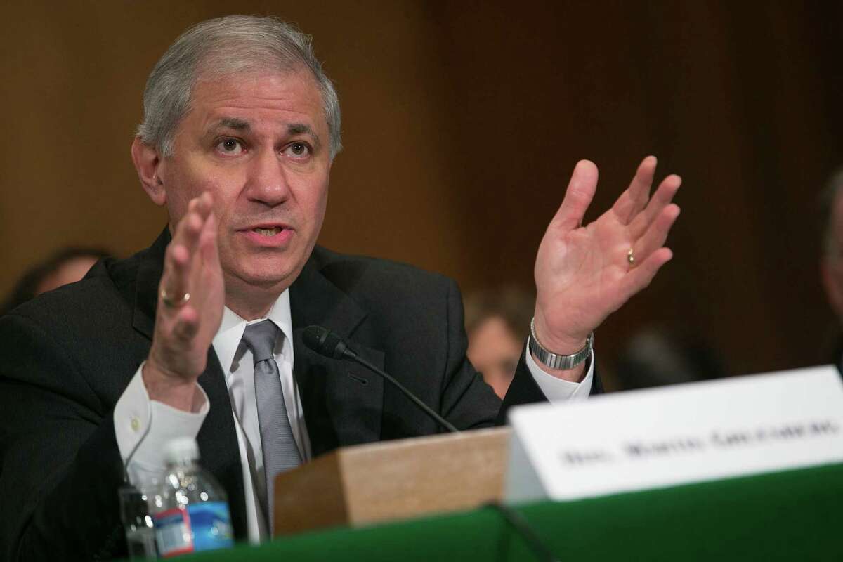 Martin Gruenberg, chairman of the Federal Deposit Insurance Corp. (FDIC), speaks during Senate Banking Committee hearing in Washington, D.C., U.S., on Thursday, July 11, 2013. Dodd-Frank Act measures designed to prevent a repeat of the global credit crisis will be largely complete by the end of this year, financial regulators told lawmakers at a hearing today on the 2010 law. Photographer: Andrew Harrer/Bloomberg *** Local Caption *** Martin Gruenberg