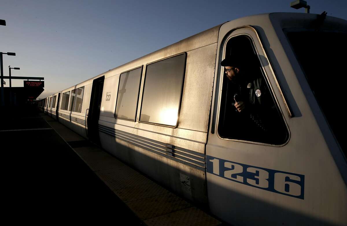 A San Francisco bound train picks up passengers at the West Oakland station, in Oakland, Calif. on Thurs. September 3, 2015. With gas prices low, travel is expected to be up, especially by car. Folks sticking around the Bay Area could also encounter chaos when BART will shut down the Transbay Tube for three days for repairs.