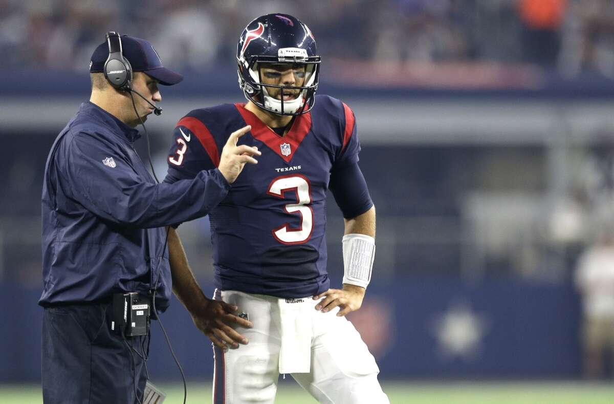 Texans quarterback Tom Savage has appeared in two regular-season games for the Texans since being drafted in 2014. Click through the gallery to revisit the Texans' tortured history at the game's most important position.
