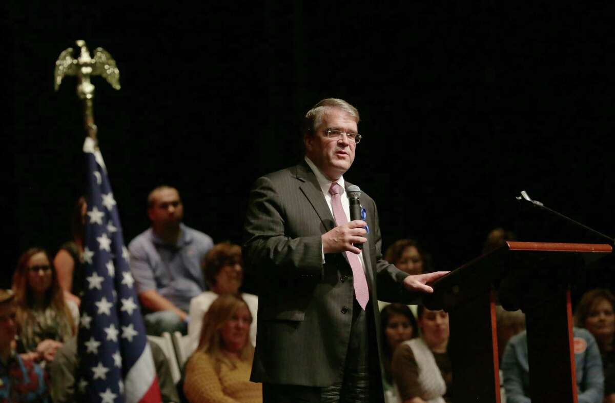 U. S. Representative John Culberson, R-Houston, speaks at a Constitution Day celebration, sponsored by the Kingwood Tea Part on Sept. 3 in Kingwood.