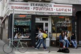 During the lunch hour at St. Francis Fountain restaurant in San Francisco, Calif., on Wednesday, May 12, 2010.