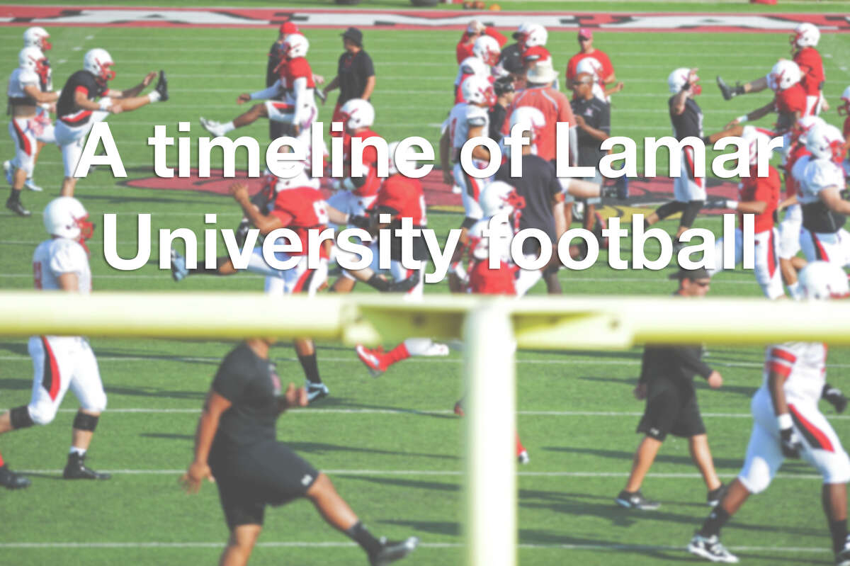 Scroll through the gallery to see pivotal moments of the Lamar Cardinals football team since its start.