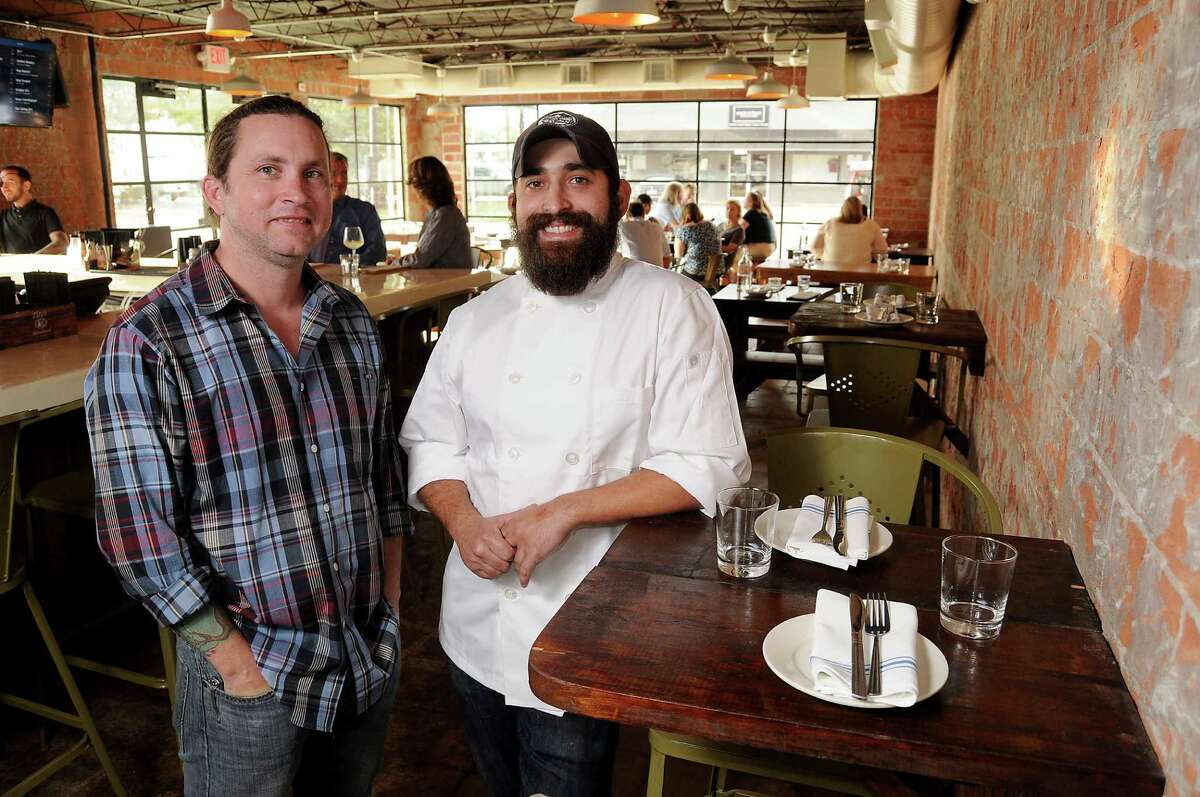 Co-owner Charles Bishop and chef/owner Lyle Bento at Southern Goods at 632 W. 19th St. The partners are planning to open a new restaurant, 60 Pioneers, at 911 W. 11th St. in the Heights.