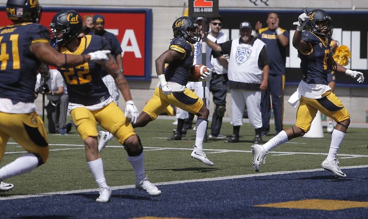 Cal's Cameron Walker, 3 runs in a first half interception and touchdown, as the University of California Golden Bears take on the Grambling State Tigers at Memorial Stadium on Sat. September 5, 2015, in Berkeley, Calif.