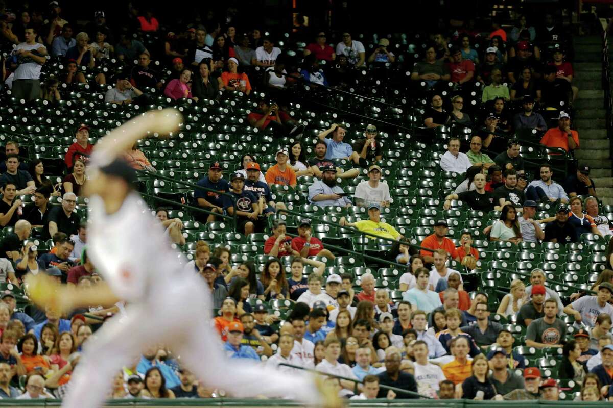 The Astros hosted the Seattle Mariners before a typically sparse midweek crowd on Wednesday. While attendance has been up this year, the team has yet to capture consistently large crowds despite being in a pennant race.