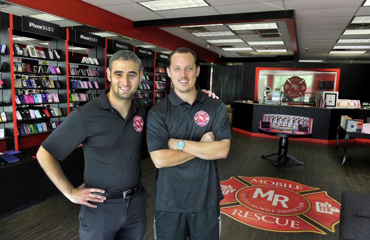 Matt Abrantes, left, and Eric Walsh, both 27 and residents of Danbury, are co-founders of " Mobile Rescue." Photo Tuesday, Sept. 8, 2015.