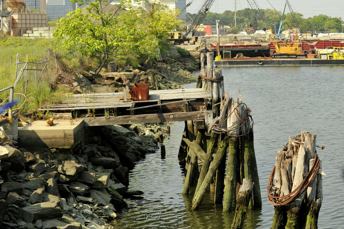 The vacant waterfront lot that Building and Land Technology is proposing to be a boatyard between the west side of the West Branch of Stamford Harbor and Southfield Avenue in Stamford, Conn., on Tuesday, Sept. 8, 2015.