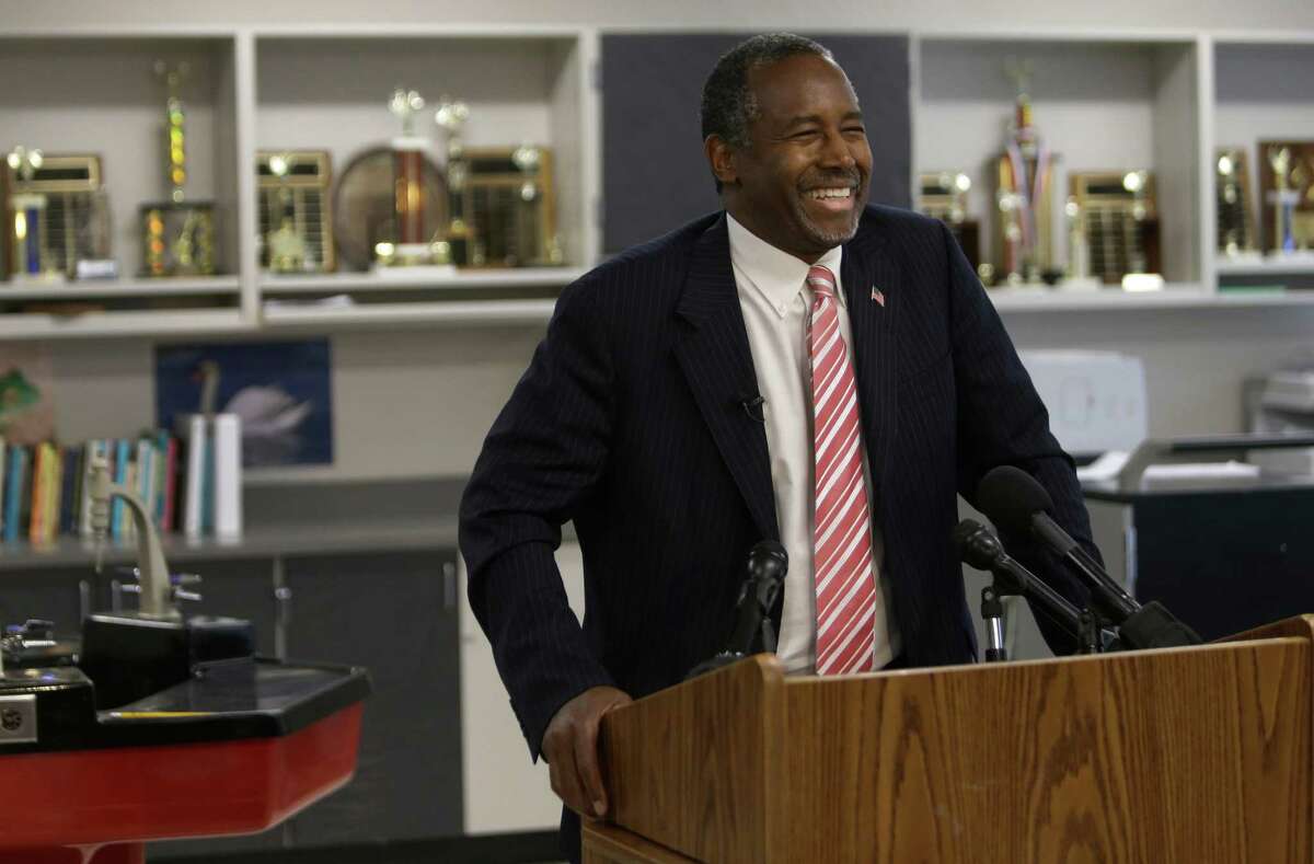 Republican presidential candidate Ben Carson's visit to Conroe was a standing-room-only event.