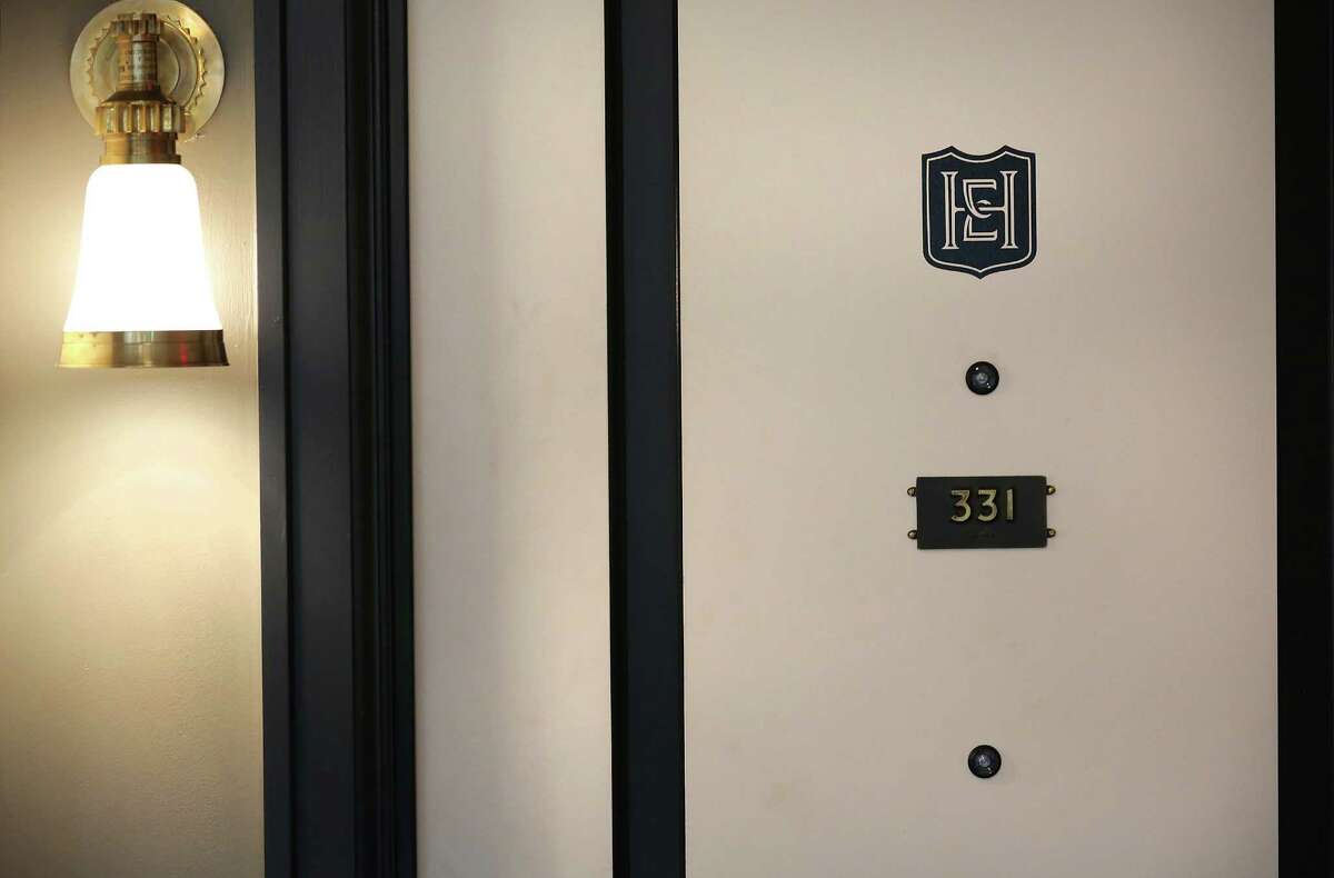The door to Room 331 at Hotel Emma in The Pearl.