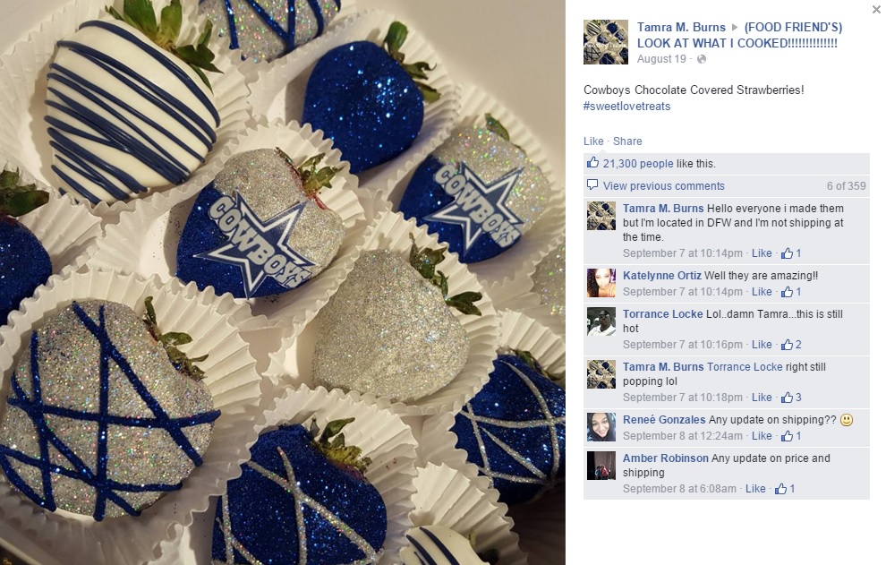 Dallas bakery sells Cowboysthemed chocolatecovered strawberries, fans