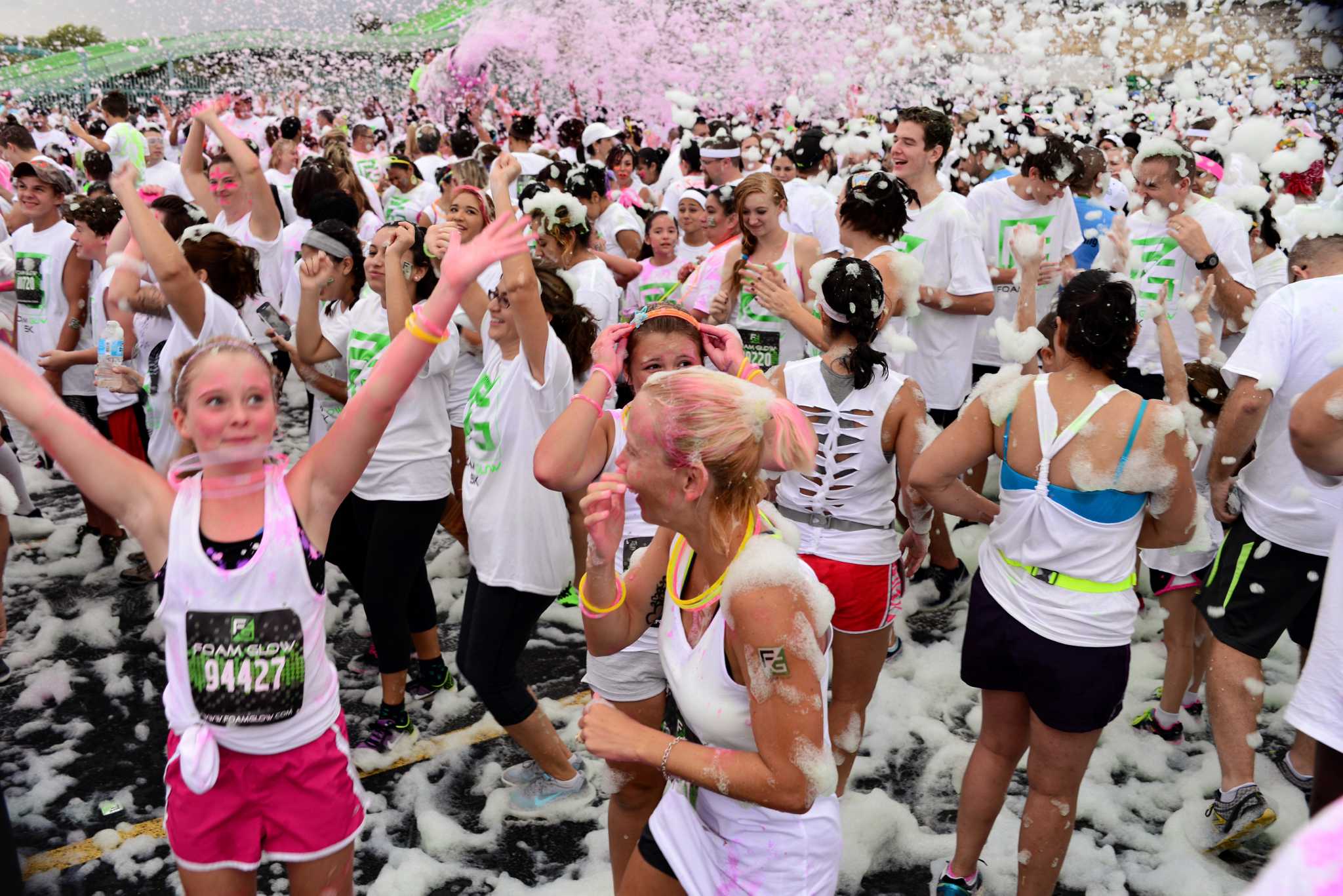mySpy 5K 'foam glow run' got bright and slippery