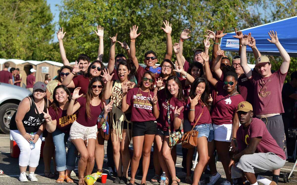Texas State football fans and students partied hard at an epic tailgate bash before the Bobcats destroyed Prairie View A&M.