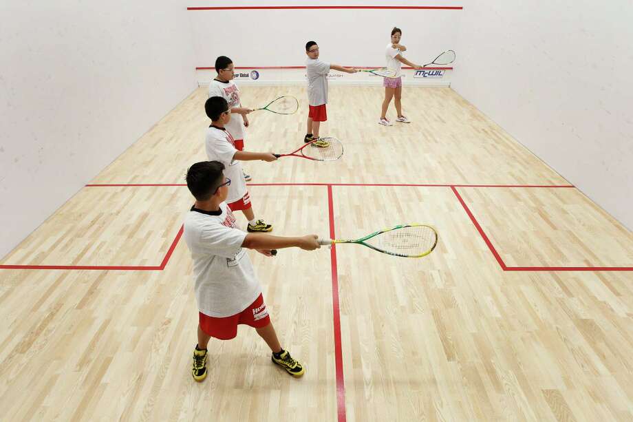 Houston students enjoying first U.S. public school squash courts