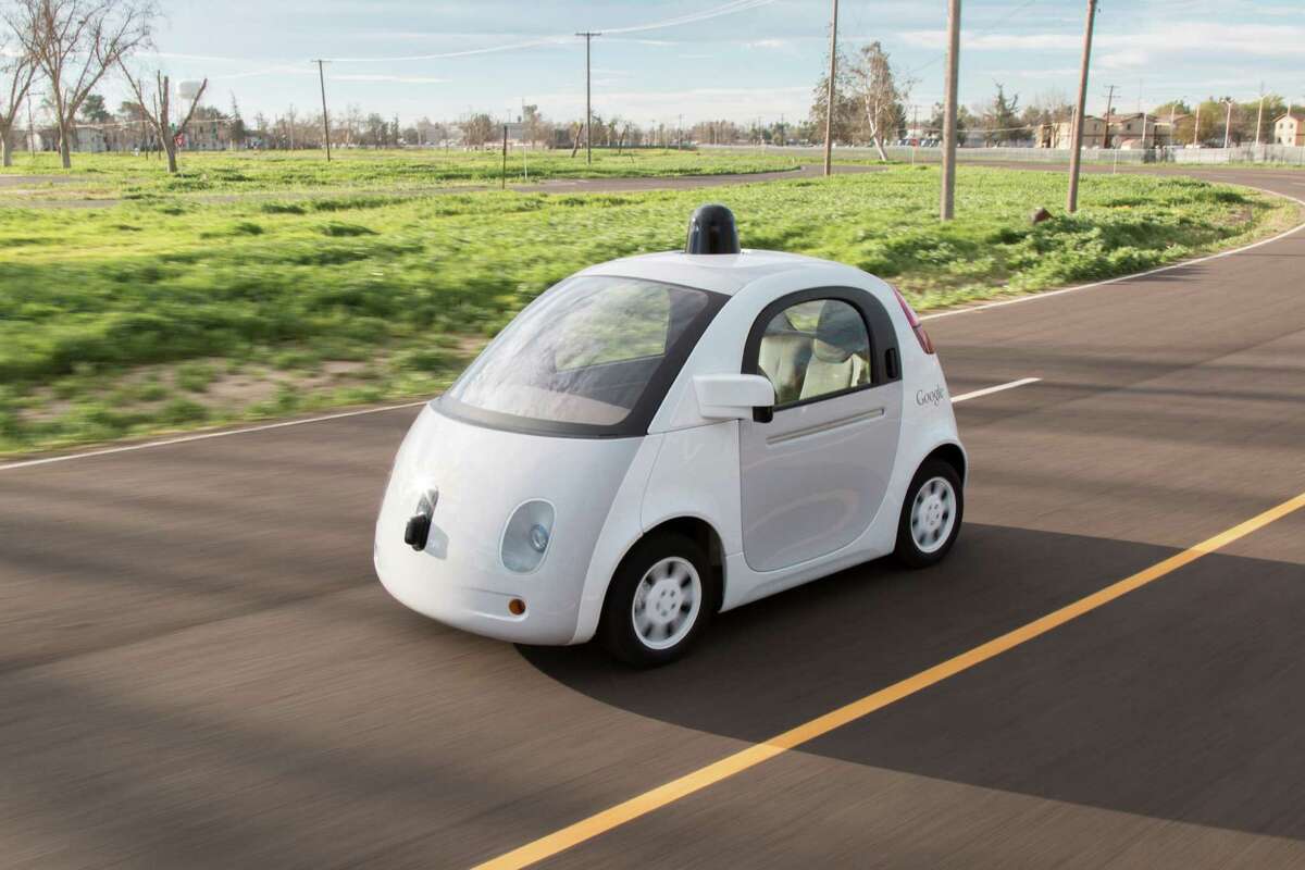 Google's self-driving car is tested in California.