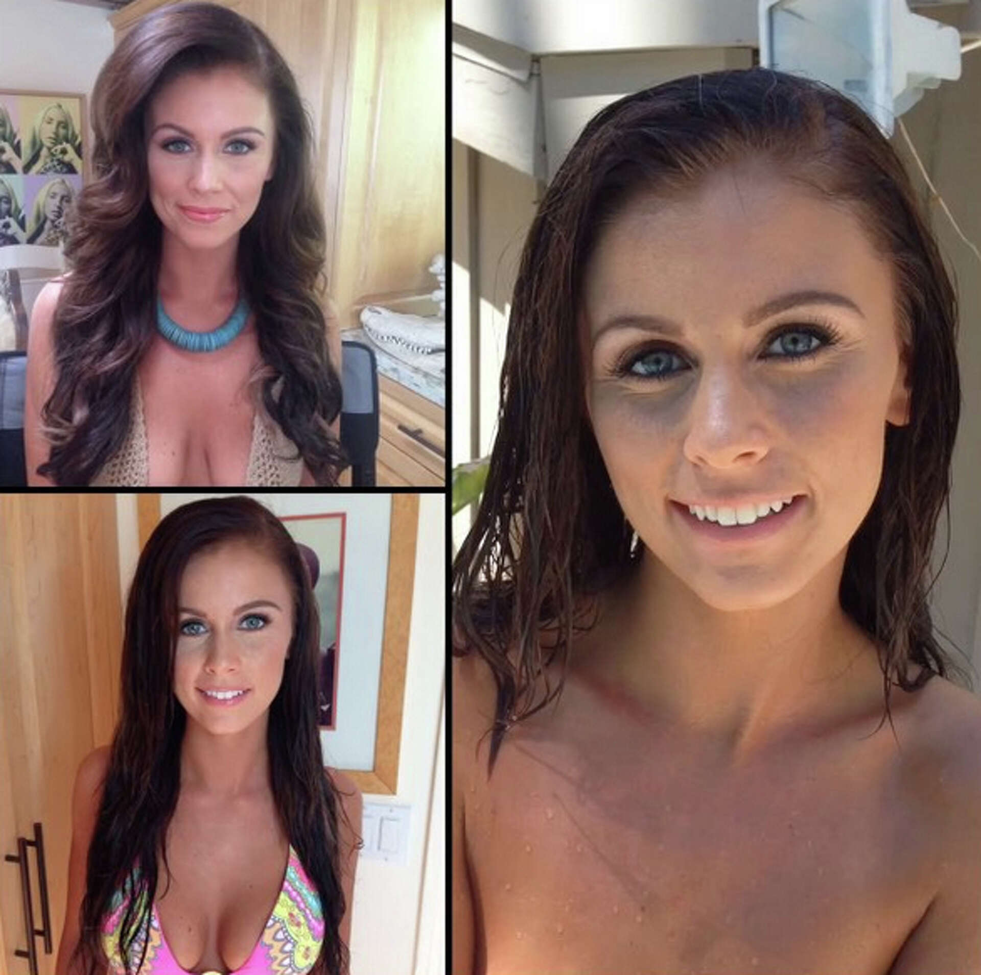 Incredible before and after photos of glamour models