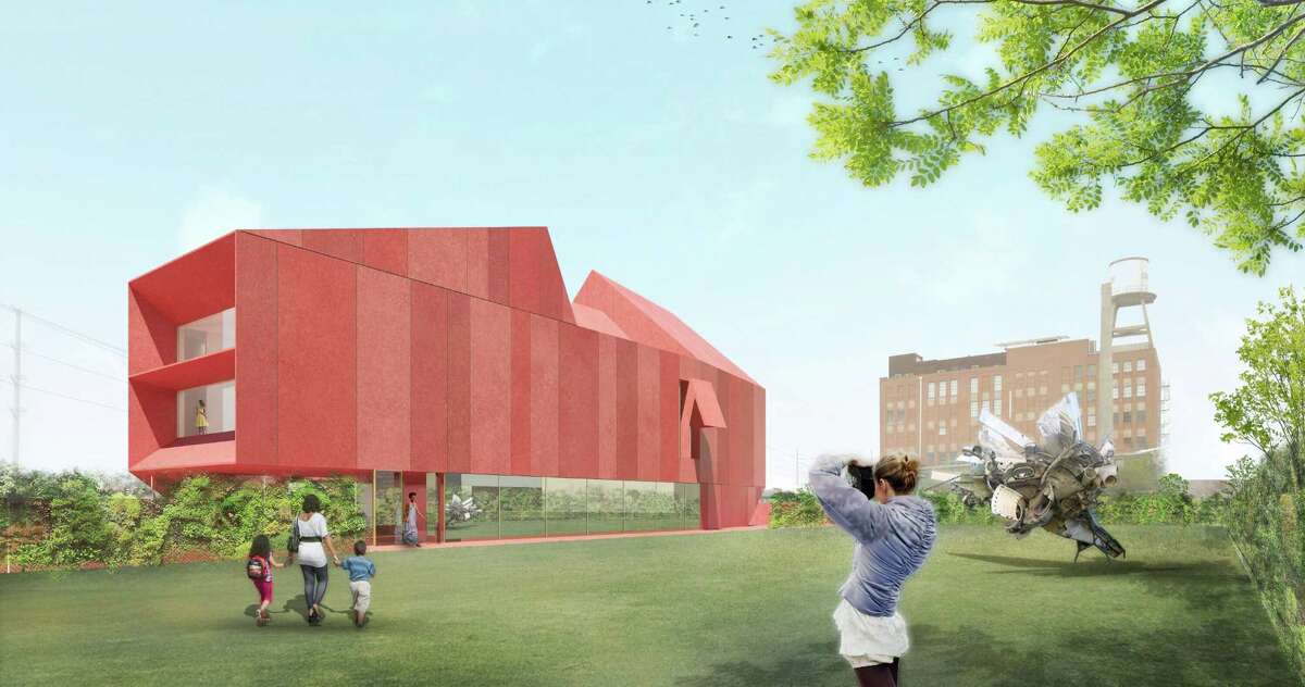 The $16 million Linda Pace Foundation museum, known as Ruby City for its red exterior, is designed by world-renowned architect David Adjaye. Oversize windows will have views of adjacent CHRISpark, built in 2005, a 1-acre public green space named in honor of Pace’s son, who died in 1997, and of the city skyline.