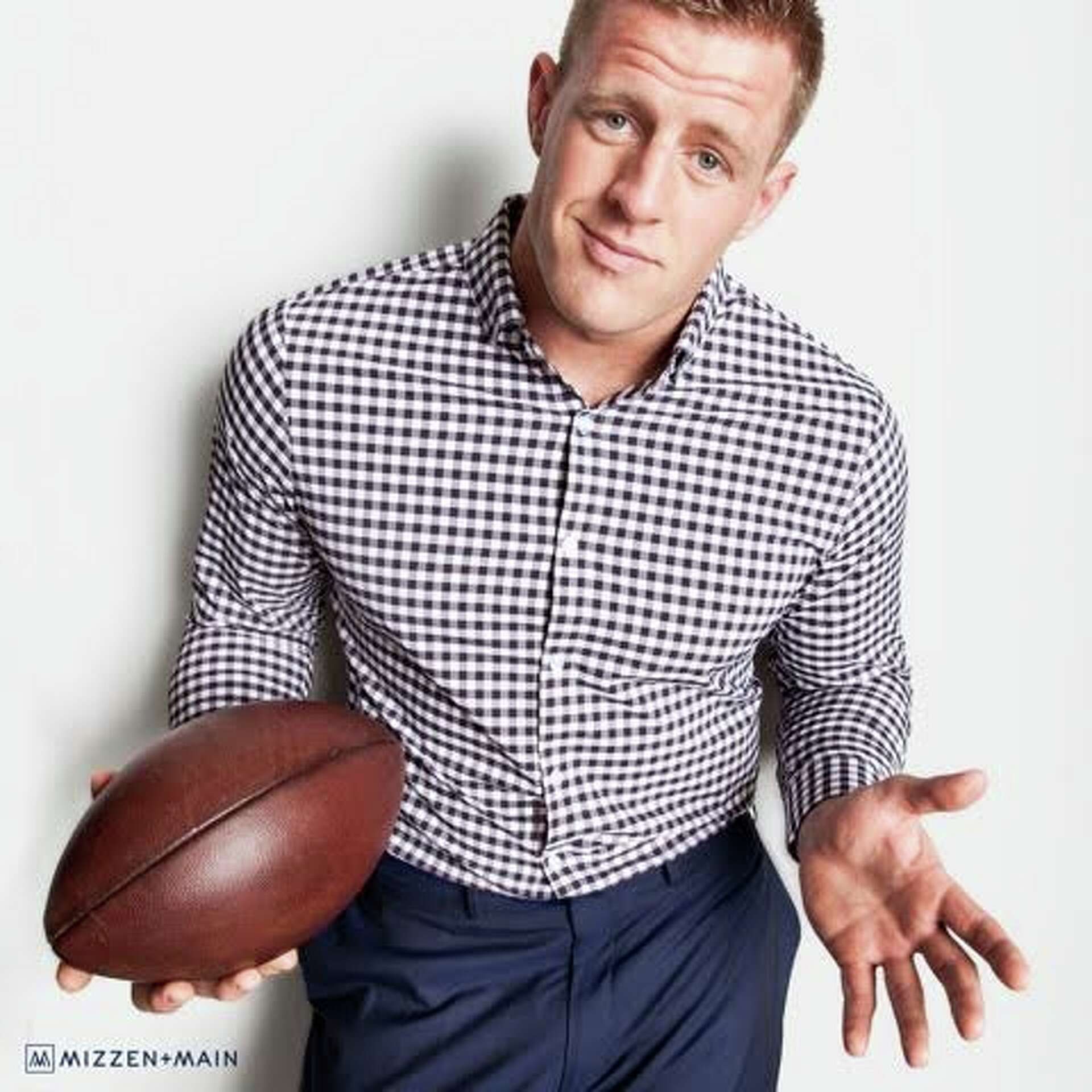 jj watt dress shirts Mizzen + Main JJ Watt Performance Long Sleeve Shirt Men's sz XL Trim Fit